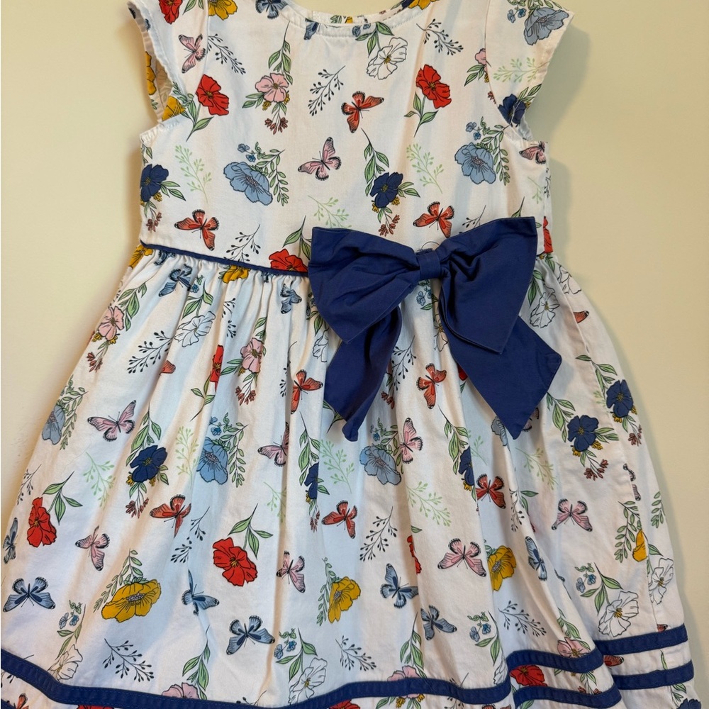 Good Lad Floral Dress with Navy Bow
